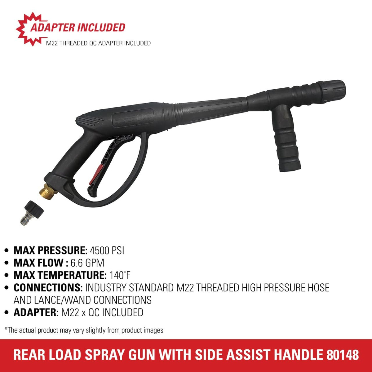 SIMPSON cold-water spray gun handles up to 4500 PSI for versatile cleaning