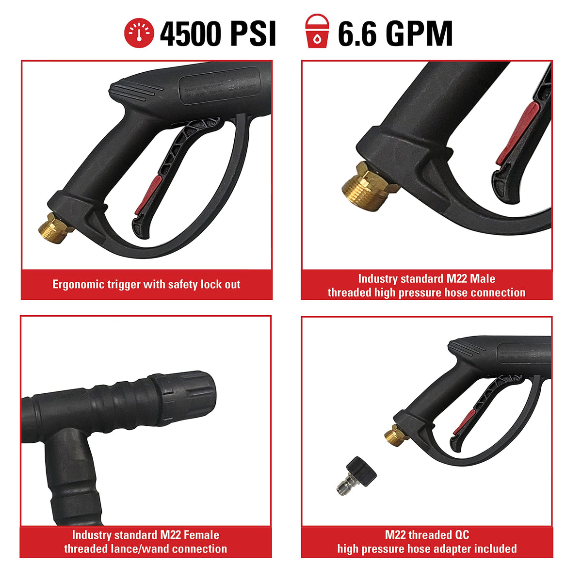 SIMPSON M22-compatible hose connections enable universal, easy hookups