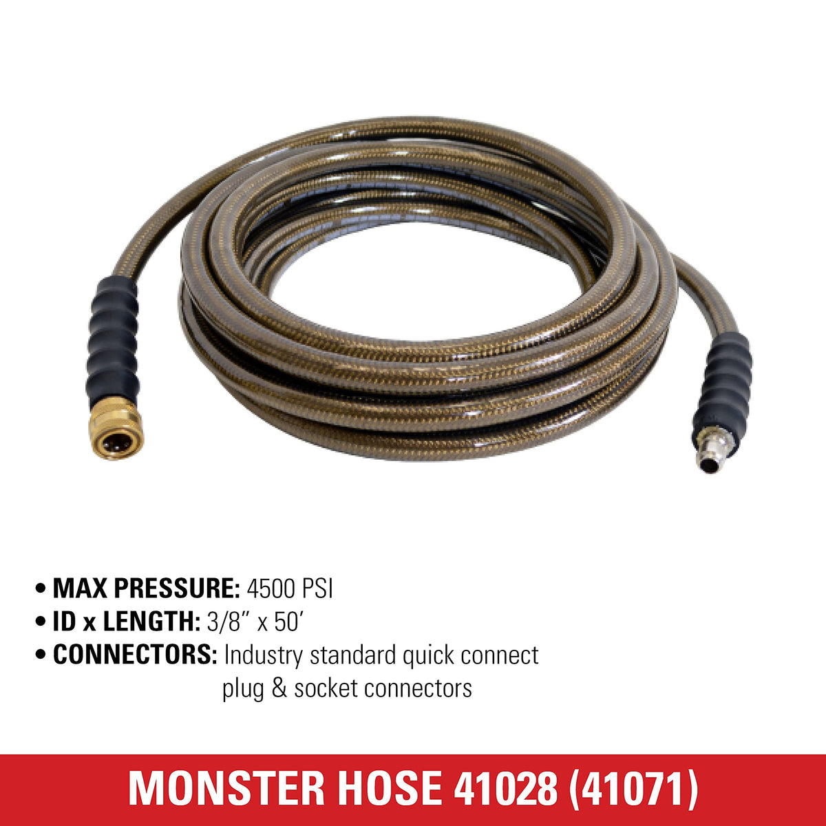 SIMPSON Monster hose dual-braided construction for strength and flexibility