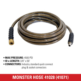 SIMPSON Monster hose dual-braided construction for strength and flexibility
