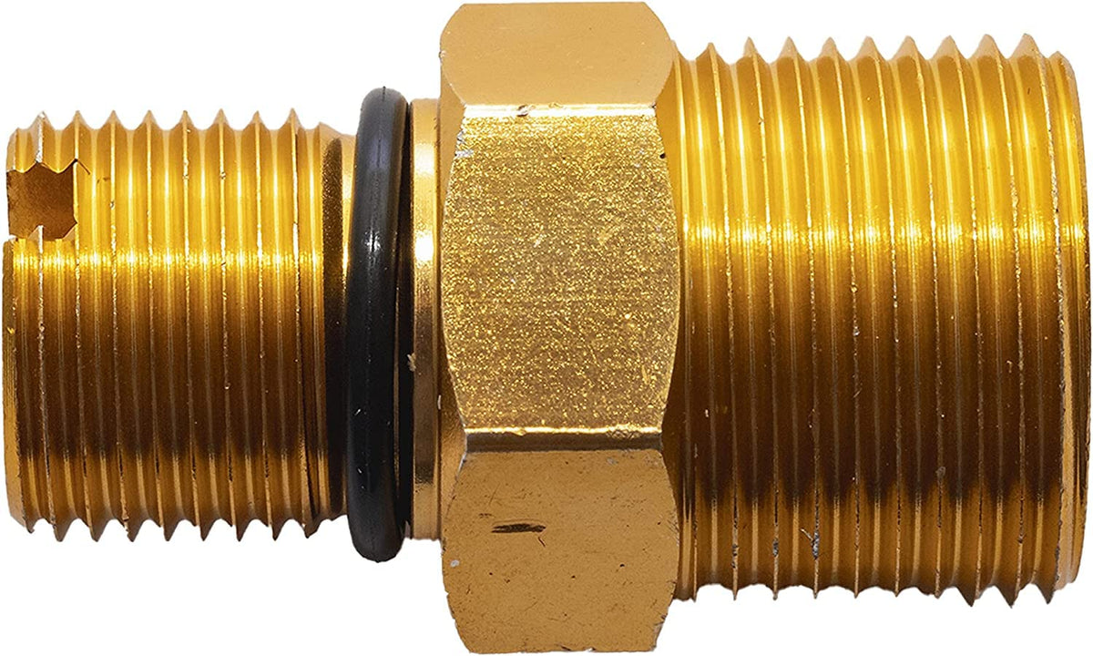 SIMPSON outlet connector gold secures a tight high-pressure connection for gas-powered washers