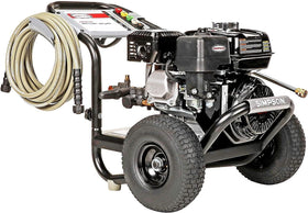 SIMPSON PowerShot 10-inch pneumatic tires support smooth movement.