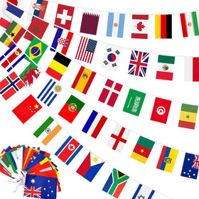 SIMVOTM 100-country banner extended view for vibrant global event decor