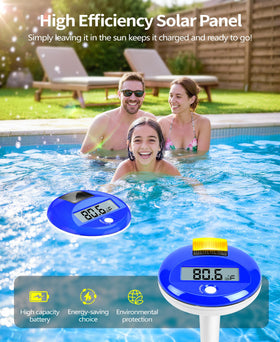 Sinbyuer floating thermometer with large display for quick pool temp checks