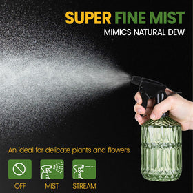 Sincengel glass plant mister bottle 360° nozzle enables fine mist.