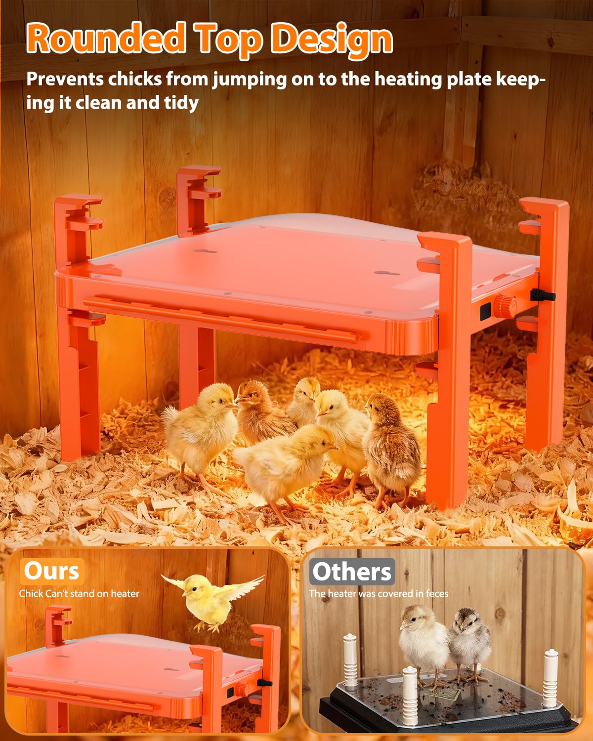 Flat-placement option ensures quick use for tiny chicks with the Sindarhor plate.
