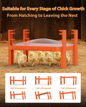 Wall-mount or standing setup for versatile placement of Sindarhor brooder plate.
