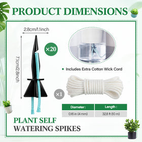 Singhoow capillary rope wick system delivering controlled watering to potted plants.