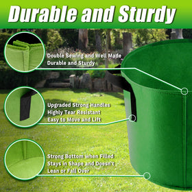 Sinimaka seven pack grow bags with handles for easy relocation