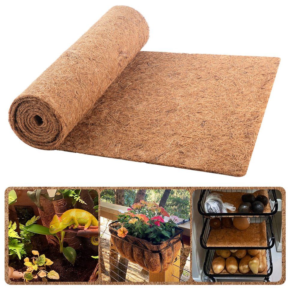 Sinimaka Coco Liner Roll close-up weave for durable planter drainage and airflow.
