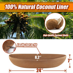 Sinimaka coconut-fiber liner shows breathable structure for healthier plant airflow.