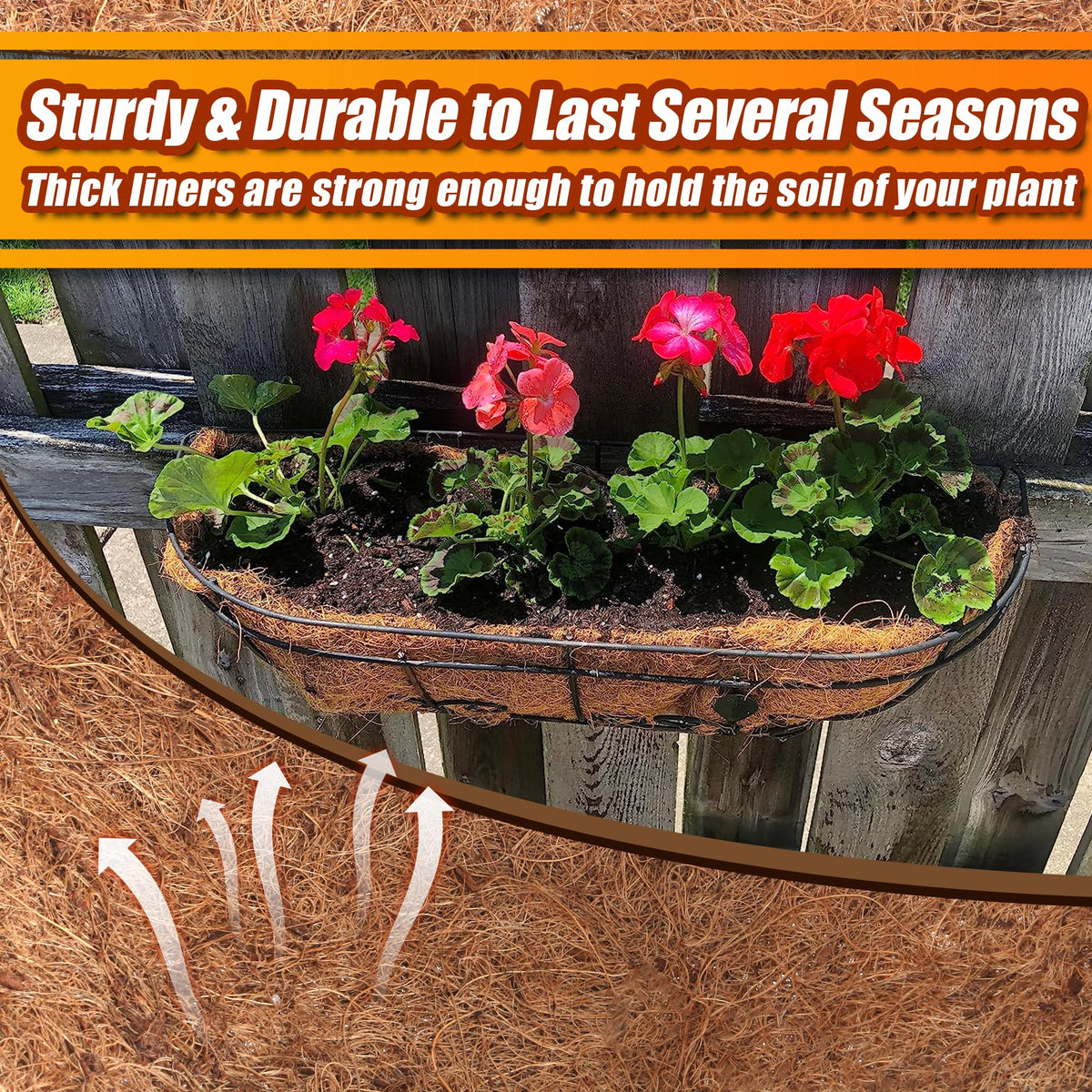 Sinimaka Coco Liners easy-to-use, soak and reshape to fit your trough.