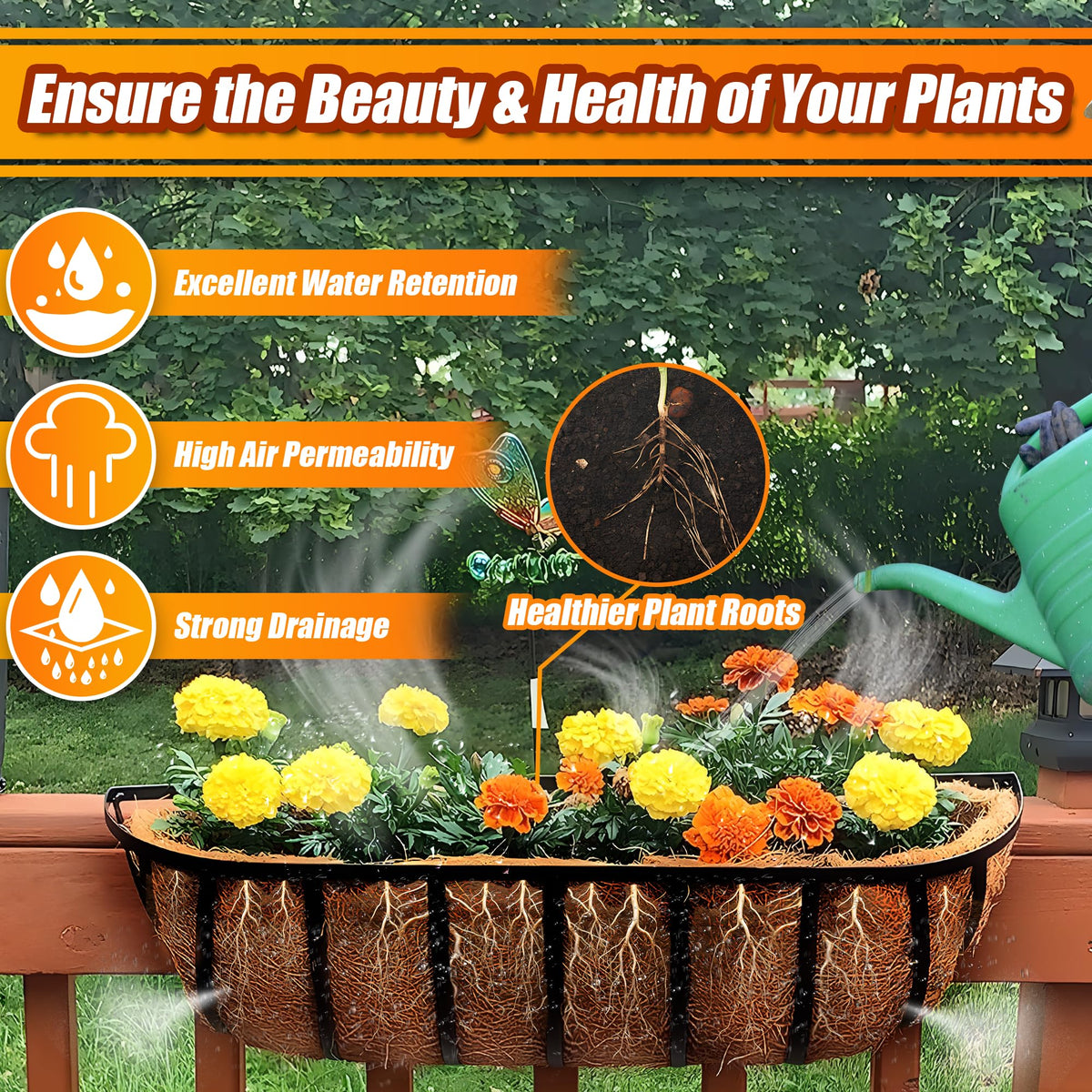 Sinimaka Coco Liners sturdy-structure provide soil support and longer life.
