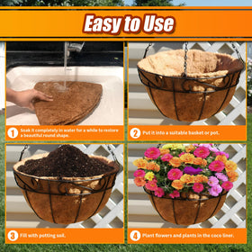 Sinimaka easy use coir liner reshapes for any basket size