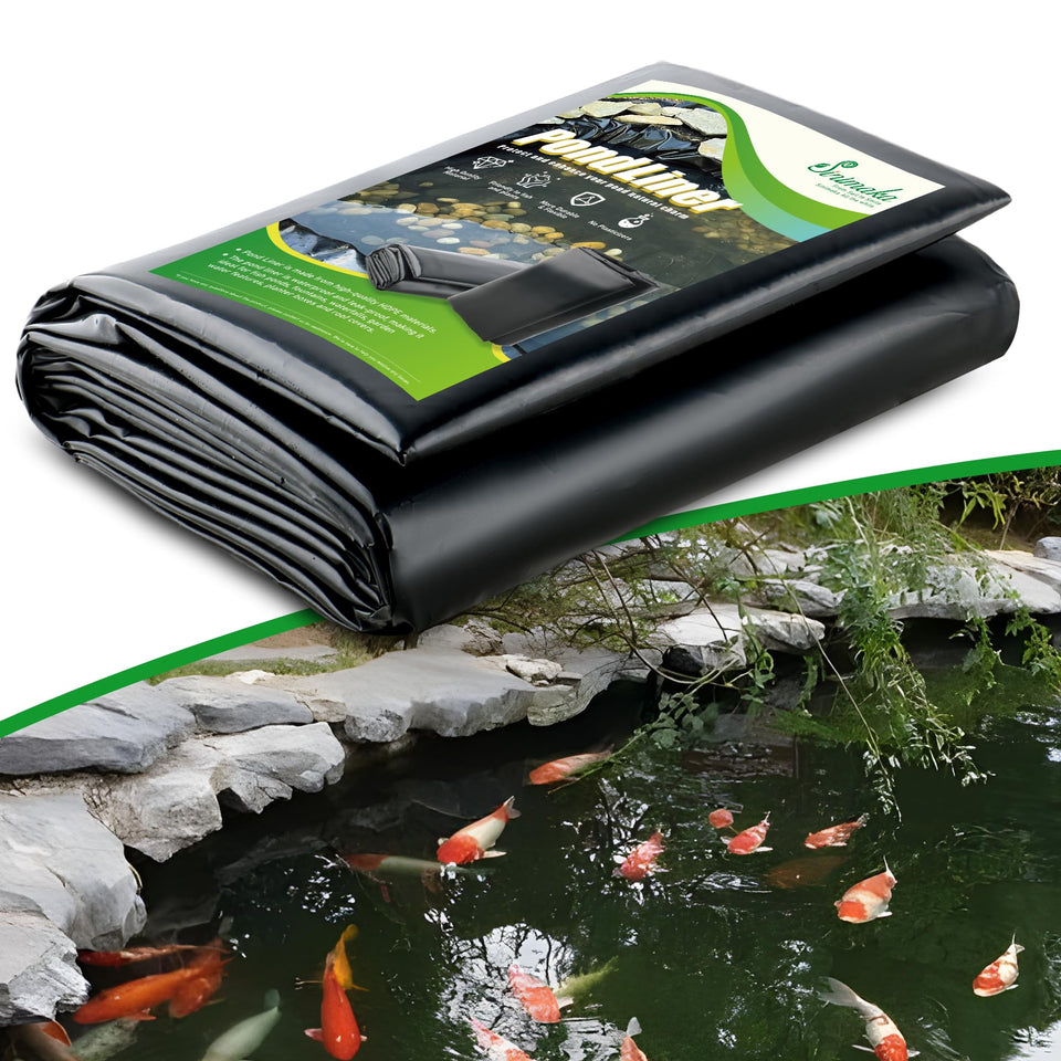 Sinimaka pond liner 7x10 ft for outdoor pond showing durable waterproofing for outdoor ponds