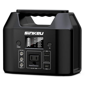 SinKeu power station front view showing compact portability for home or outdoors