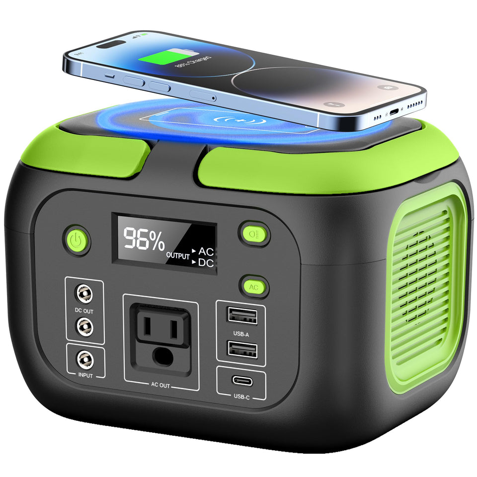 SinKeu G200 front view shows compact portable power for camping and travel