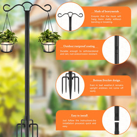 SINLEY two-sided pole maximizes hanging space for multiple items