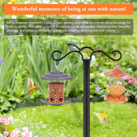 SINLEY weather-resistant shepherd hook withstands wind and rain for lasting outdoor use