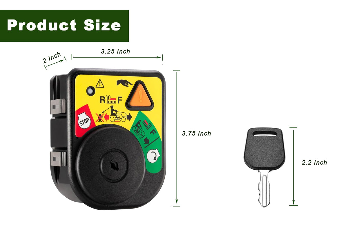 Includes ignition switch and key for immediate replacement.