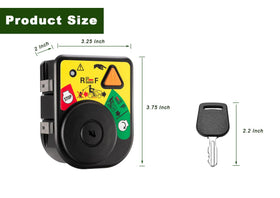 Includes ignition switch and key for immediate replacement.