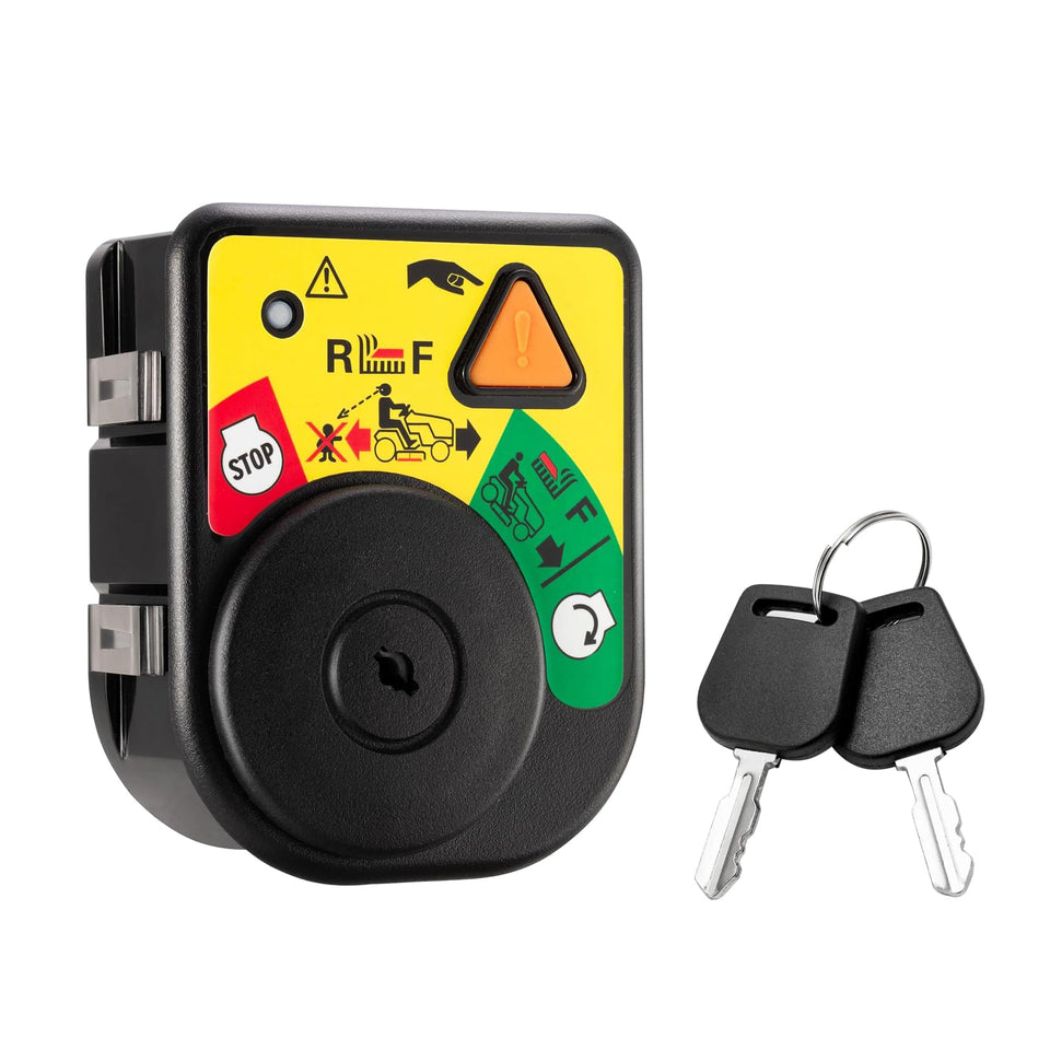 SINTIKI ignition switch module with key for easy mower startup.