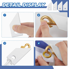 Sintuff flagpole clip protection white highlights rust prevention and longevity.