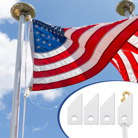 Sintuff flagpole snap cover closeup vinyl material demonstrates durable weather resistance.