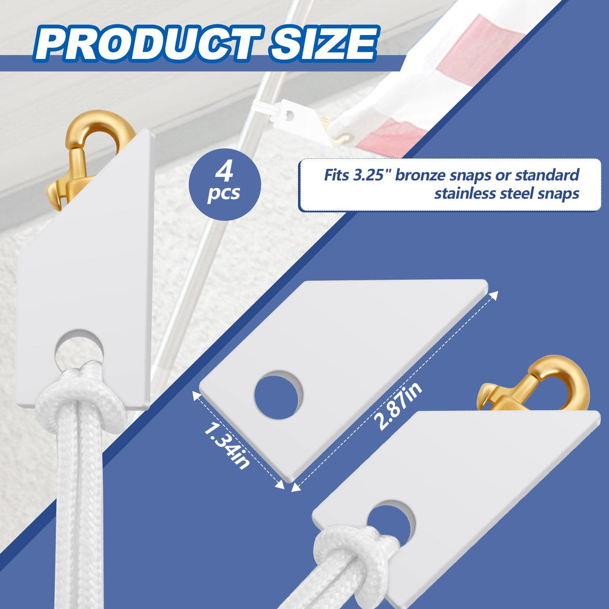 Sintuff flagpole snap cover easy install for quick, quiet flag display.