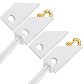 Sintuff flagpole snap cover white 4-piece pack protects clips and reduces noise during flag display.