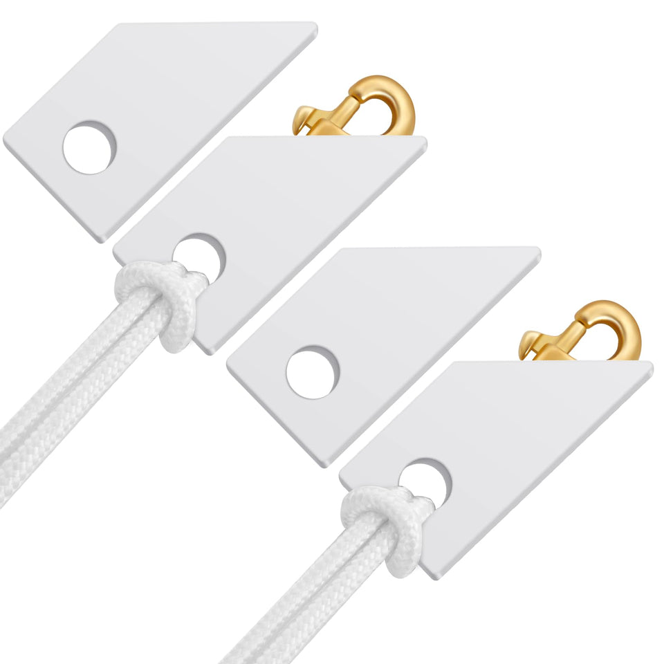 Sintuff flagpole snap cover white 4-piece pack protects clips and reduces noise during flag display.