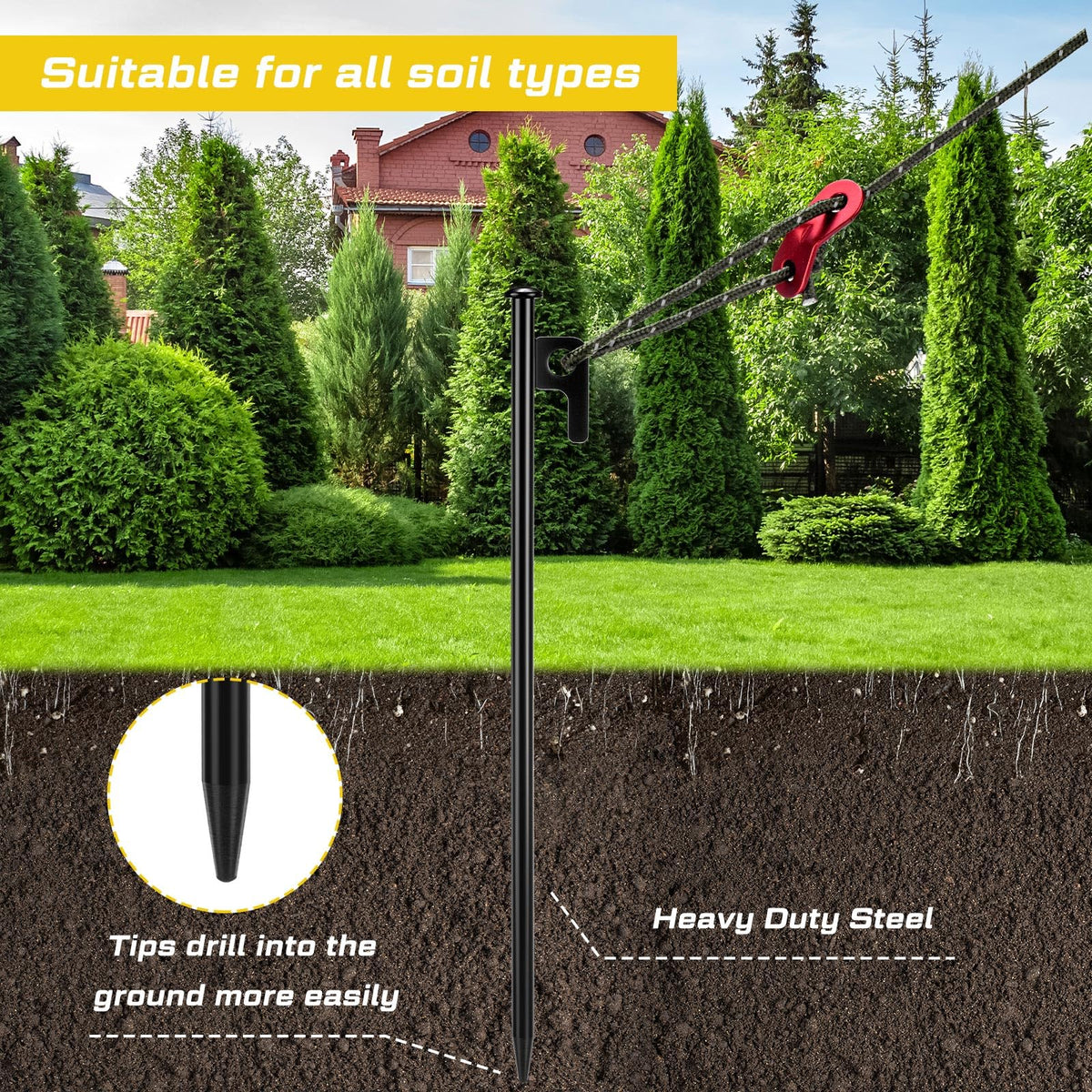 Sintuff 13.12 ft rope segments enable quick, secure anchorage for trees