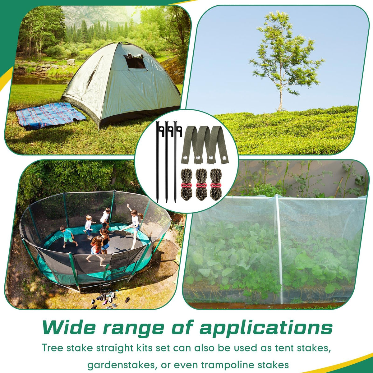 Sintuff stake kit used for leaning trees and garden stakes