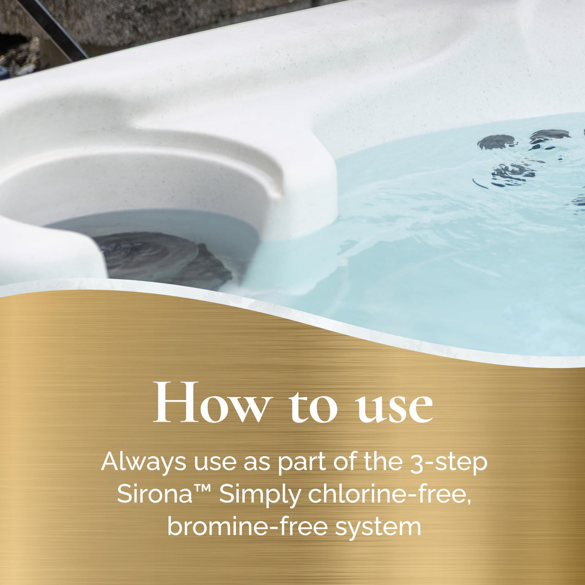 Sirona Simply Oxidizer dissolving impurities for clearer water.