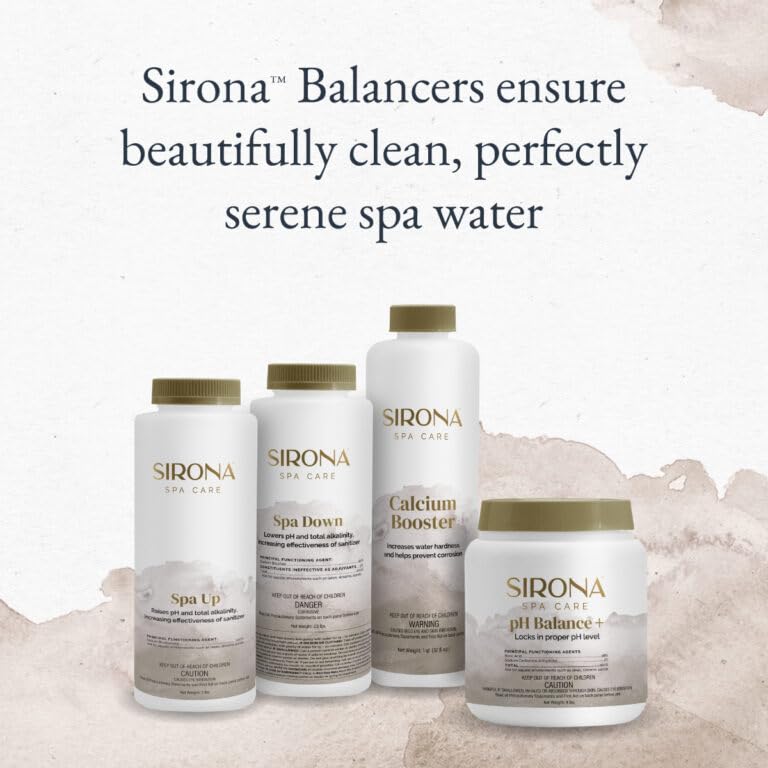 Sirona Spa Down bag of granules ready to lower total alkalinity in hot tub water.