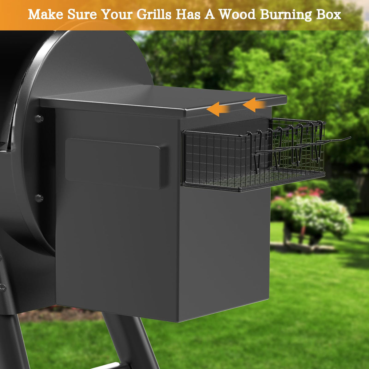 Sirozi bin on Traeger D2 575, easy-access prep area for spices and utensils.