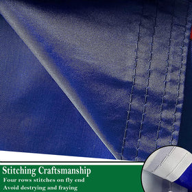 Sirrail Air Force Emblem Veteran Flags canvas header close-up, secure mounting and longevity.