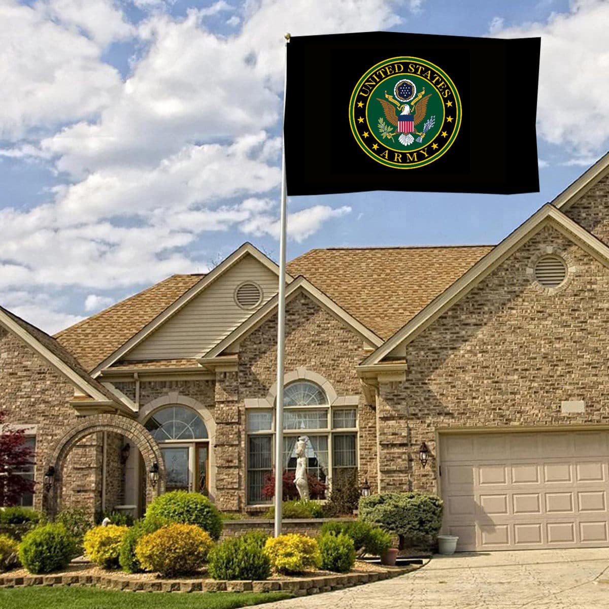 Sirrail Army crest flag shown in outdoor display for strong visual impact