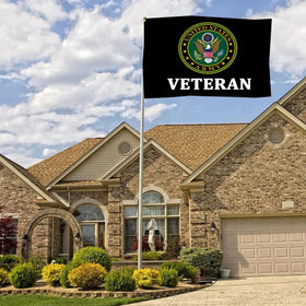Sirrail flag features double stitching around edges for long-lasting display.