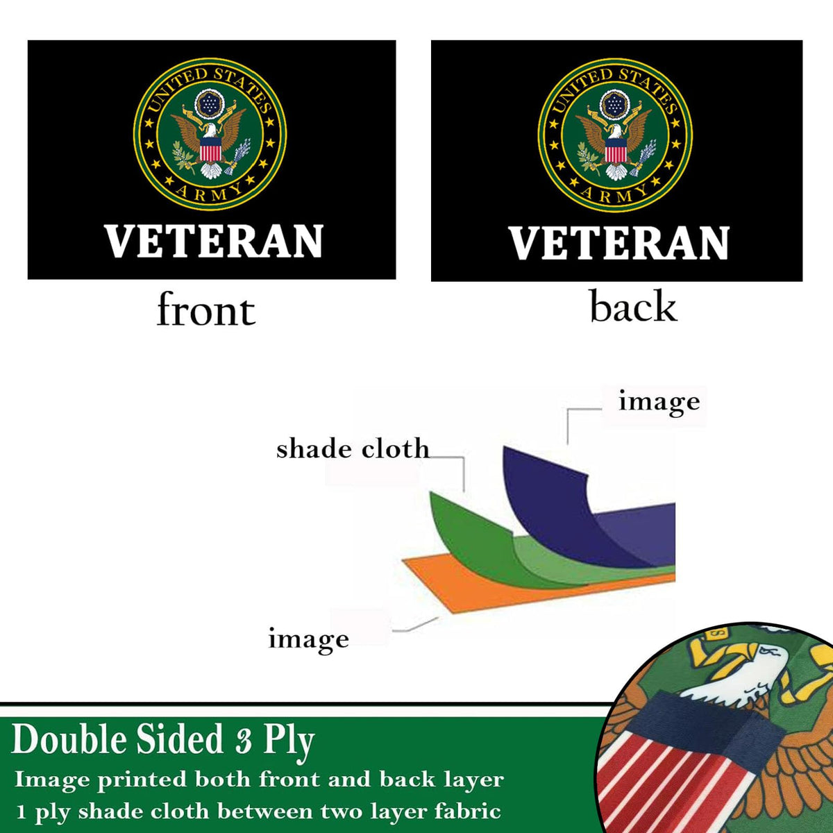 Sirrail green crest flag, heavy-duty polyester, weather-resistant for outdoor use.