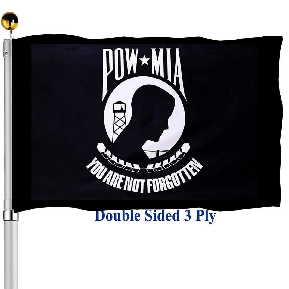 Sirrail Mia Pow Flag 3x5 with double-sided design for outdoor visibility.