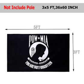 Sirrail Mia Pow Flag fits indoor and outdoor patriotic displays.