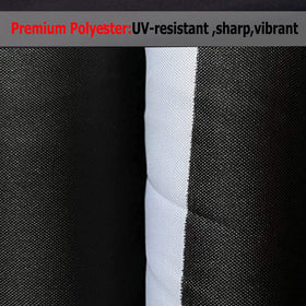 Sirrail Mia Pow Flag is water resistant for weather exposure.