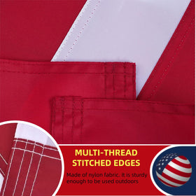 Sirrail wind-resistant outdoor flag withstands breezy conditions.