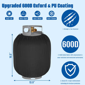 SIRUITON 20lb propane tank cover diameter for standard tanks and weather protection.