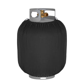 SIRUITON propane tank cover 20lb with drawstring top offers quick on/off and secure fit.