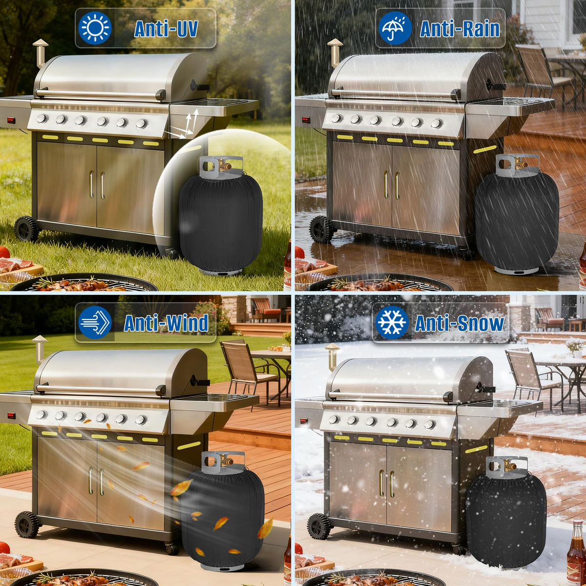 SIRUITON propane tank cover outdoor-use ideal for camping and backyard setups.