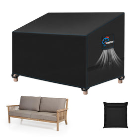 SIRUITON sofa cover protects a 2-seat outdoor sofa from rain
