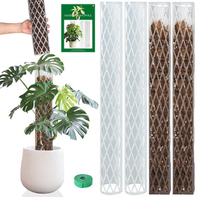 Sisher Monstera moss pole 16-inch D-shaped supports aerial roots
