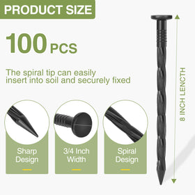 Sissinda 8 inch spiral landscape spike installation guide for secure edging